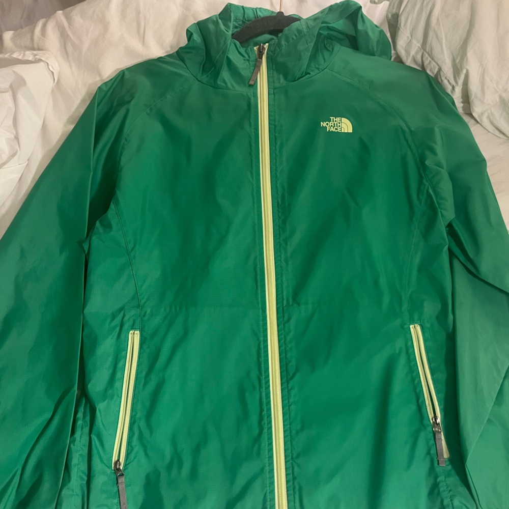 The North Face Emerald Green Jacket with Yellow Accents